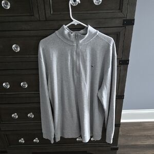 Vineyard Vines Light Gray Zip-Up Sweater